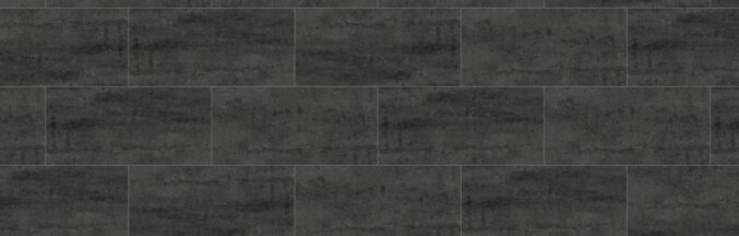 Nahaufnahme des Laminats Fliesenoptik Senia D2869. Das Laminat hat eine schwarze Fliesenoptik mit hellgrauen Fugen.