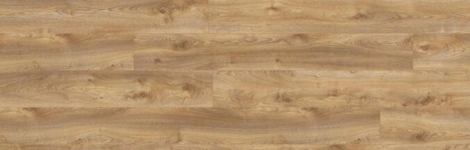 Nahaufnahme des  Laminats Makro Eiche Natur D4794. Das Laminat hat eine natürlich wirkende Eichenholzoptik in brauner Farbe und etwas rustikalerer Maserung. Zudem sind die Dielen besonders lang.