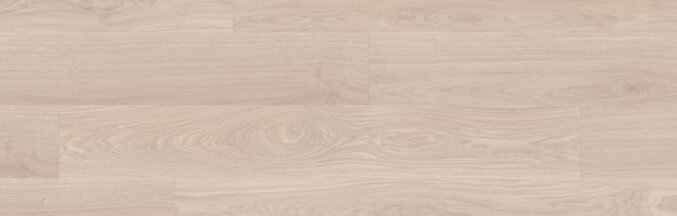 Nahaufnahme eines Laminats in cremeweißer Eichenholzoptik und feinen Maserungen