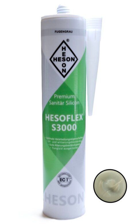 Silikon des Herstellers Heson in der Farbe Fugengrau.<br />Fungizit ausgerüstet und Alterungs- und UV-Beständig. 