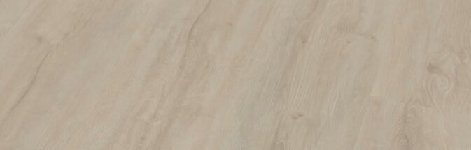 Nahaufnahme eines Klick Vinyls in cremweißer Holzoptik mit einzelnen dunkelbraunen Rissen