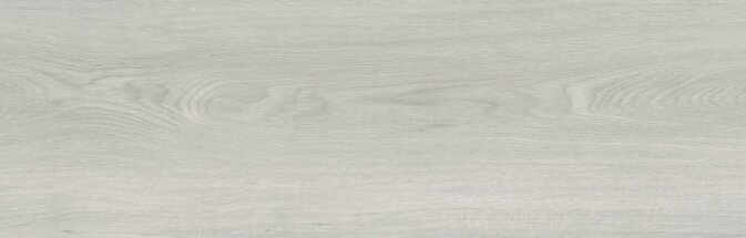 Bild einer Diele Klick Vinyl Eiche Oceano. Sehr hellgraue Holzoptik mit feinen Holzmaserungen und weißen Elementen