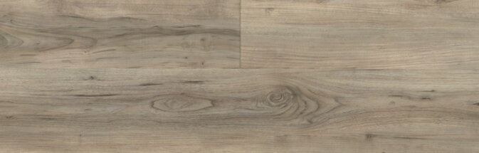 Nahaufnahme von Klick Vinyl SPC Bronn. Holzoptik in einer Mischung aus Grau und Braun mit dunkleren Elementen in Dunkelgrau. Rustikale Optik.