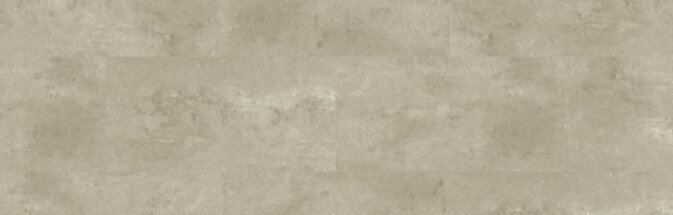 Foto einer Diele Klick Vinyl in beiger Betonoptik. Die typische Betonstruktur ist klar erkennbar, farblich ist der Boden aber in einem hellen Beigeton.