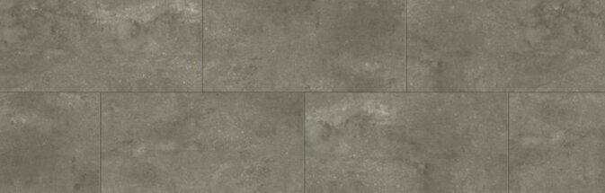 Bild einer Diele Klick Vinyl in Betonoptik. Farblich ist der Boden leicht heller als die übliche graue Betonfarbe.