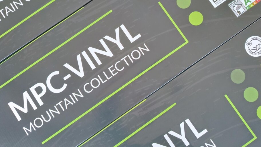 Schwarze Verpackung mit dem Schriftzug "MPC-Vinyl Mountain Collection"